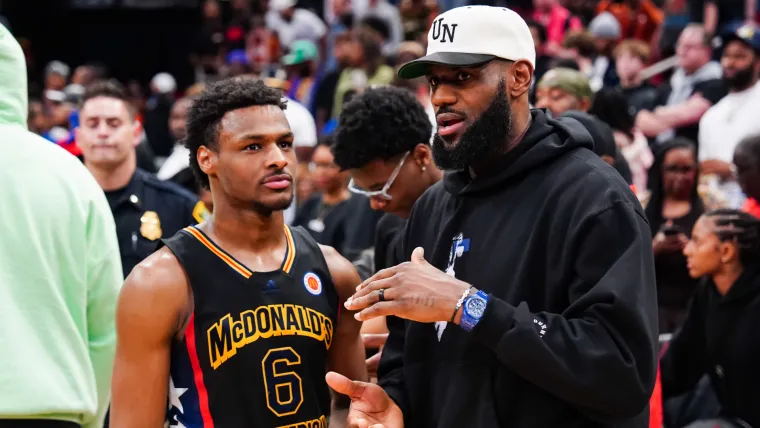 Bronny James, LeBron James (McDonald's All-American Game) 03282023