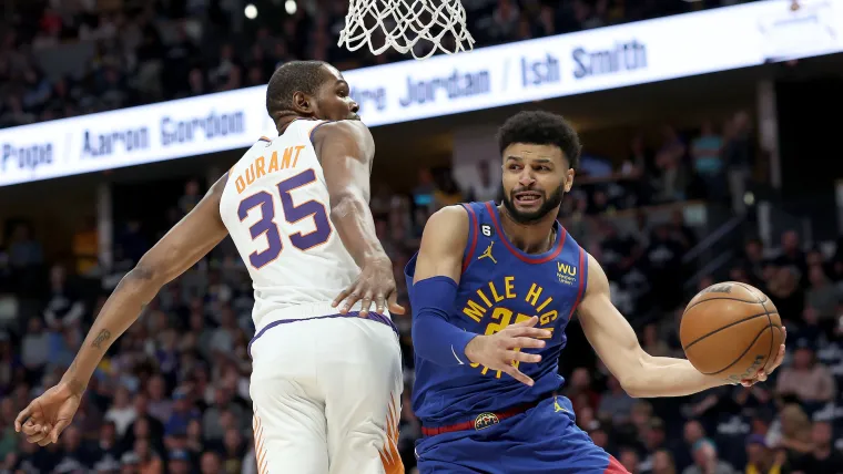 Jamal Murray against  Kevin Durant / Suns v Nuggets