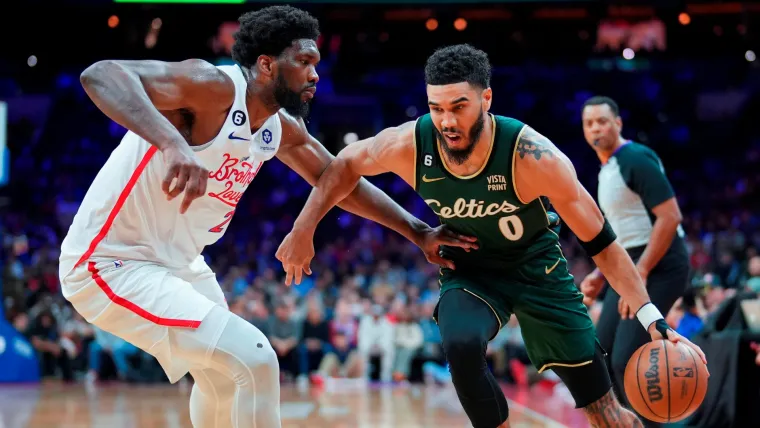 Joel Embiid and Jayson Tatum 