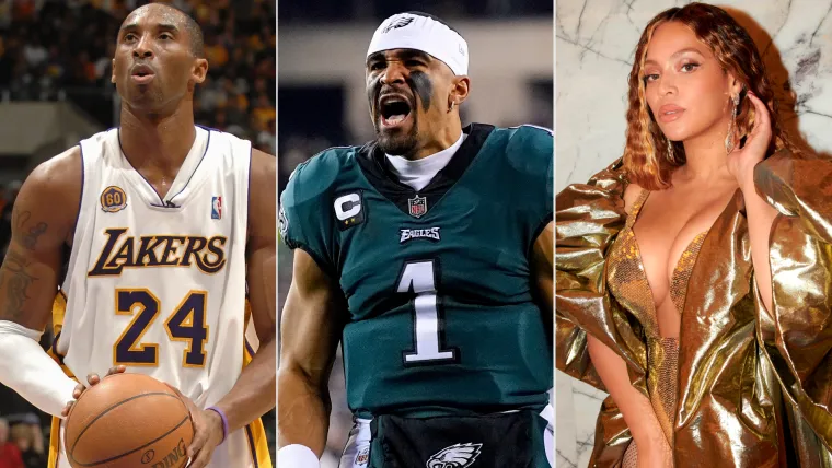 Kobe Bryant, Jalen Hurts, Beyoncé