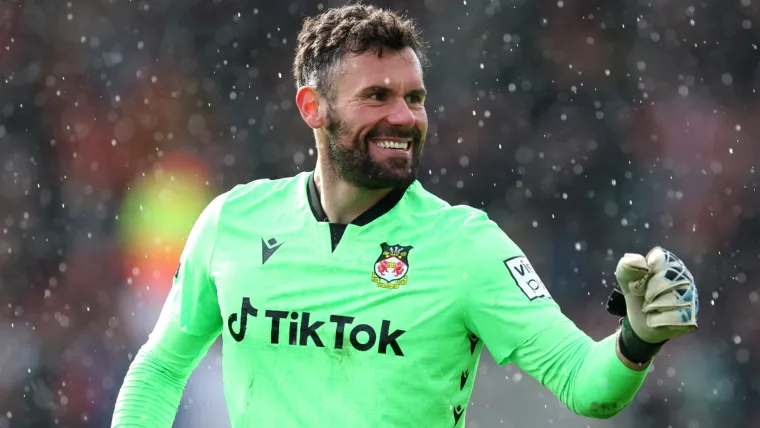 Ben Foster celebrates win vs Notts County on April 10, 2023