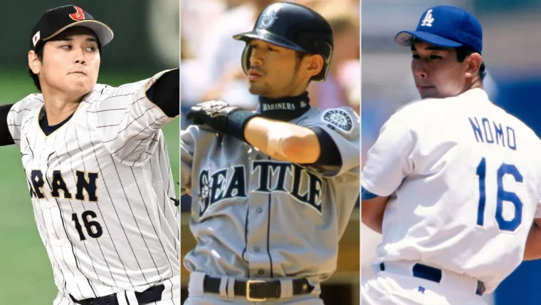 Shohei Ohtani, Ichiro Suzuki, Hideo Nomo