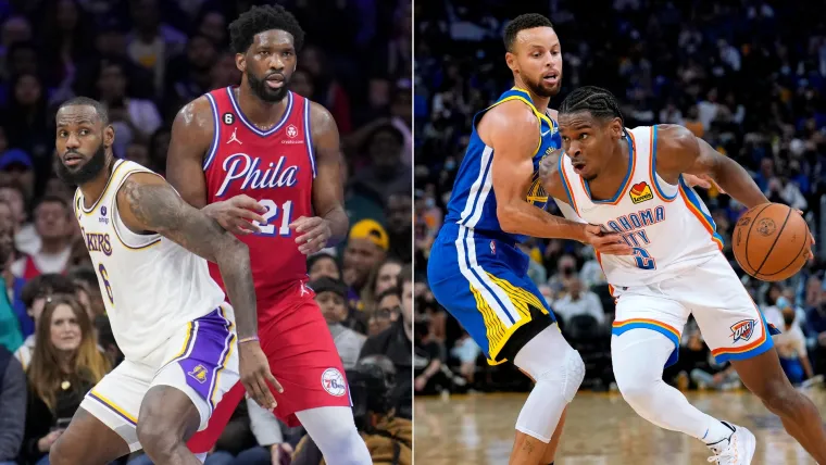 LeBron James, Joel Embiid, Stephen Curry, Shai Gilgeous-Alexander