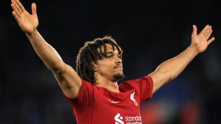 Trent Alexander-Arnold celebrates