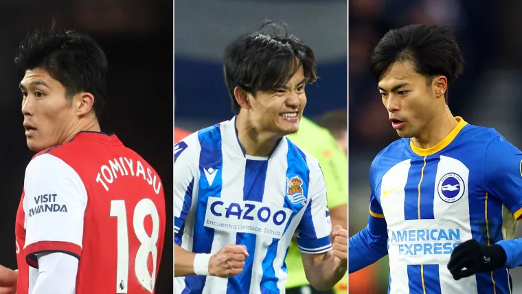 Tomiyasu of Arsenal, Kubo of Real Sociedad, and Mitoma of Brighton split