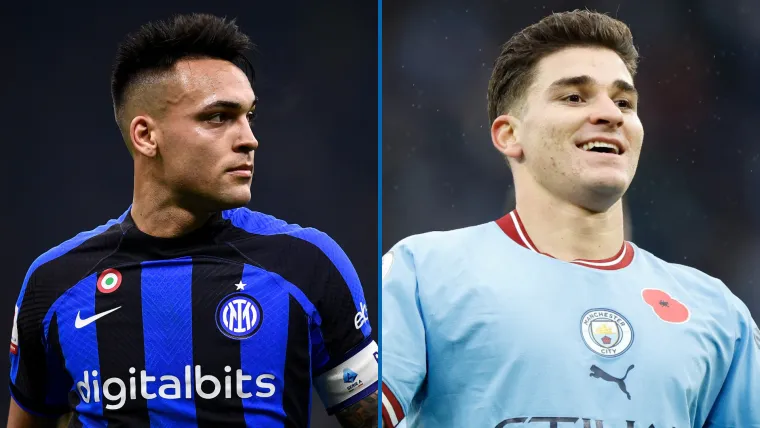 Lautaro Martinez Inter, Julian Alvarez Manchester City