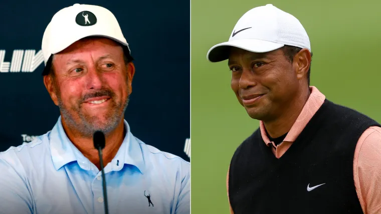 Phil Mickelson and Tiger Woods