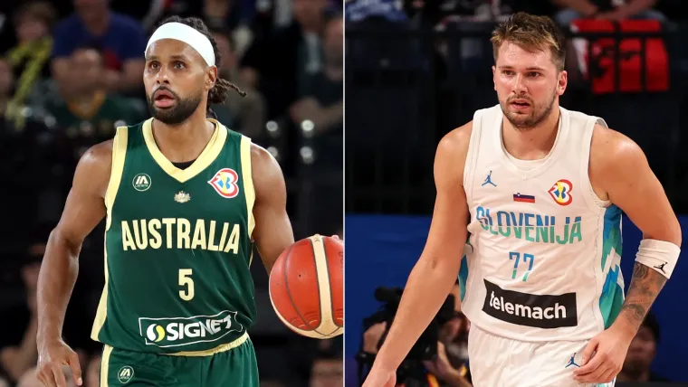 Patty Mills (Australia), Luka Doncic (Slovenia) 30082023