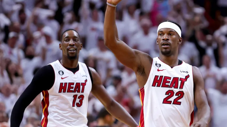 Bam Adebayo and Jimmy Butler Miami Heat