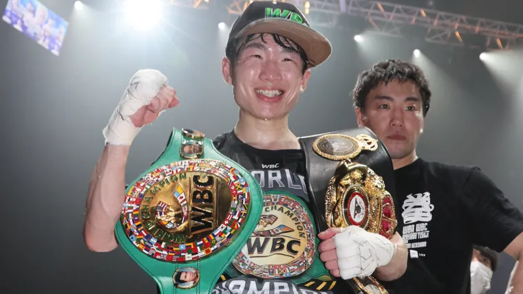 Kenshiro Teraji smiles after defending his title.