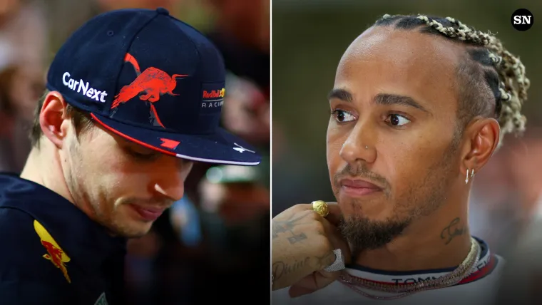 Max Verstappen and Lewis Hamilton