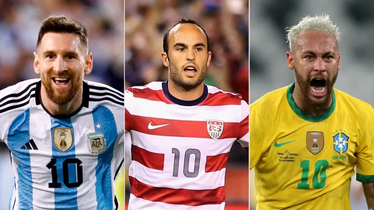 Lionel Messi, Landon Donovan, and Neymar split