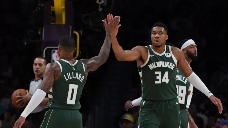 Damian Lillard and Giannis Antetokounmpo