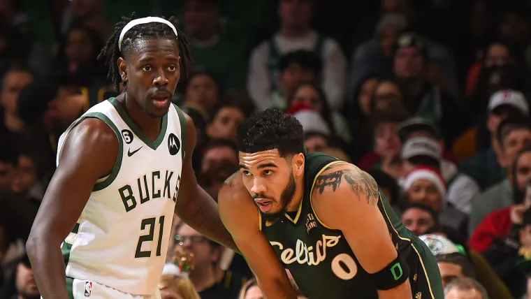 Jrue Holiday and Jayson Tatum