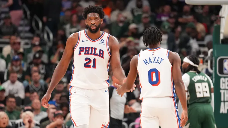 Joel Embiid Tyrese Maxey Philadelphia 76ers Sixers 103123