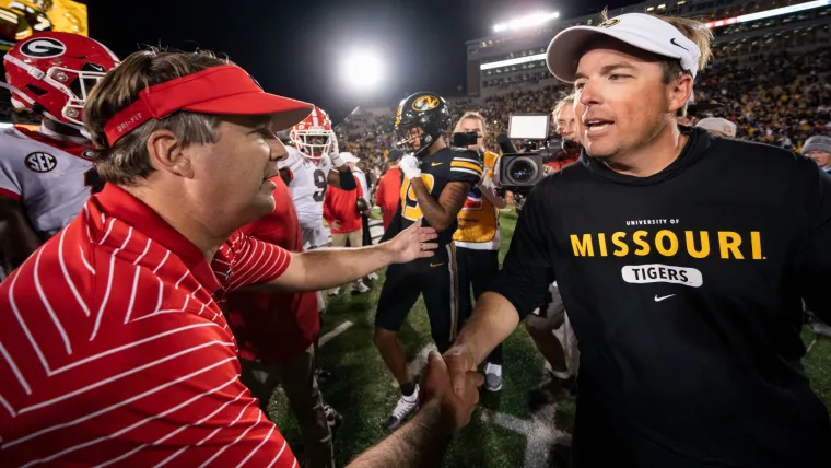 Kirby Smart and Eliah Drinkwitz