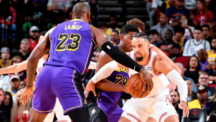 LeBron James and Dillon Brooks