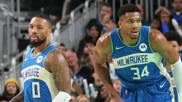 Damian Lillard Giannis Antetokounmpo Milwaukee Bucks