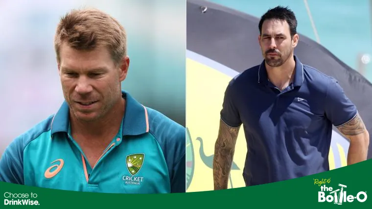 Dave Warner and Mitchell Johnson