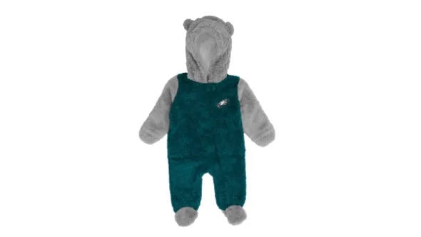 Newborn and Infant Game Nap Teddy Fleece Full-Zip Sleeper