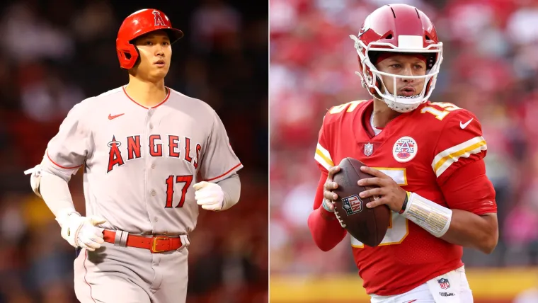 Shohei Ohtani, Patrick Mahomes 12082023