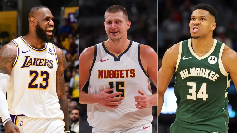 LeBron James, Nikola Jokic and Giannis Antetokounpmo