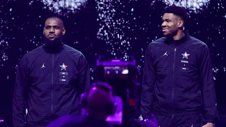 LeBron James and Giannis Antetokounmpo