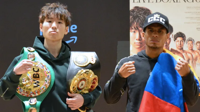 Teraji and Canizares face off at the final press conference.