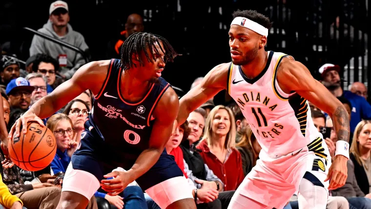 Tyrese Maxey and Bruce Brown Jr.