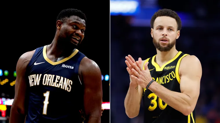 Zion Williamson Steph Curry