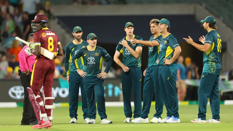 Australia West Indies run out