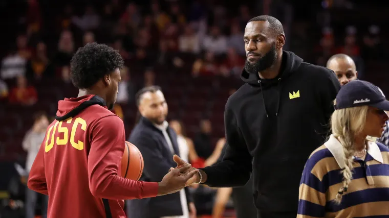 Bronny and LeBron James