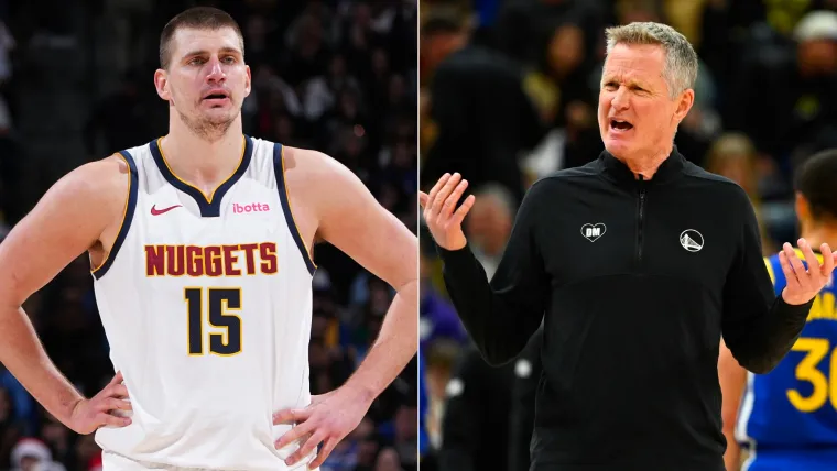 Nikola Jokic, Steve Kerr 02222024